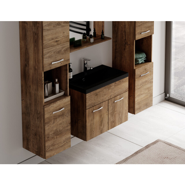 Badplaats Badkamermeubel set montreal xl 60 x 35 cm bruin badmeubel 3181104 large