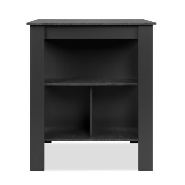 CaliCosy Eettafel met 3 open vakken, antracietgrijs en leisteen, 92 cm atlanta 3202262 large