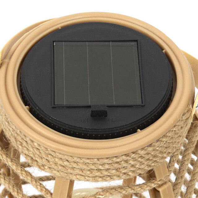 Casa di Elturo Solar led lantaarn beige – rotanlook – warm licht – h26,5 cm 3202083 large