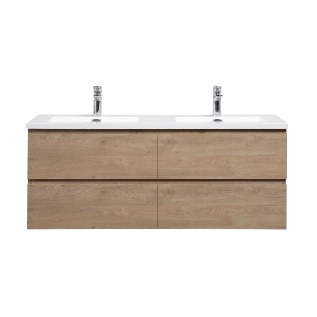 Badplaats Badkamermeubel set angela 140cm kastanje badmeubel met 3193344 large