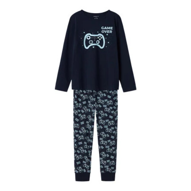 Name It Zomer pyjama jongens - nkmnightset 13241989-4737372-Dark Sapphire-NOOS large