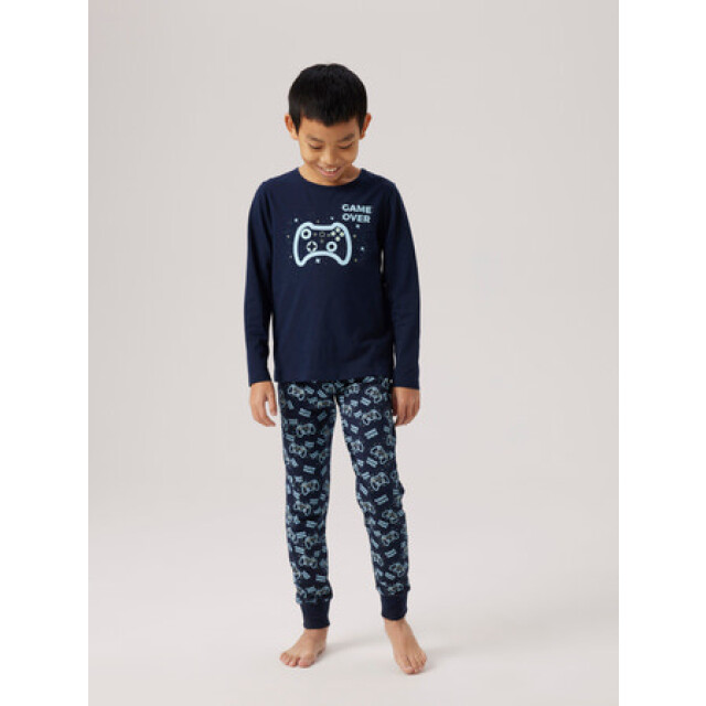 Name It Zomer pyjama jongens - nkmnightset 13241989-4737372-Dark Sapphire-NOOS large