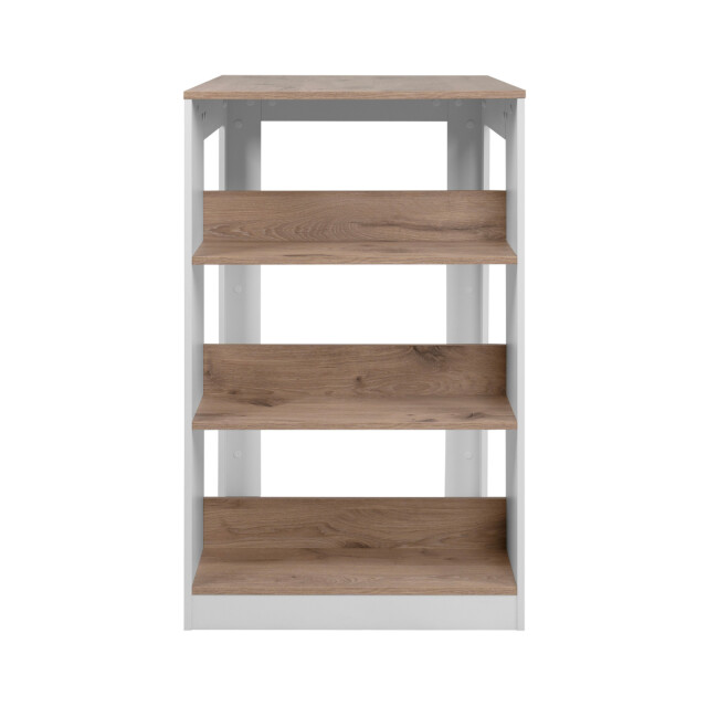 CaliCosy Eettafel met 3 opbergplanken, decor viking-eik en wit, 92 cm tampa 3202273 large