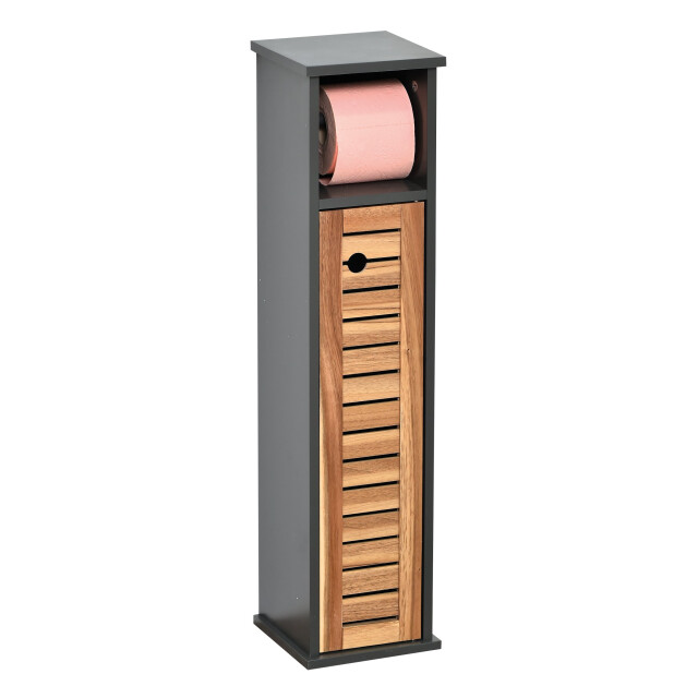 4goodz Toiletrolhouder met toiletroldispenser acaciahout- 18x18x75 cm 3202647 large