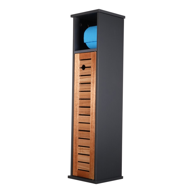4goodz Toiletrolhouder met toiletroldispenser acaciahout- 18x18x75 cm 3202647 large