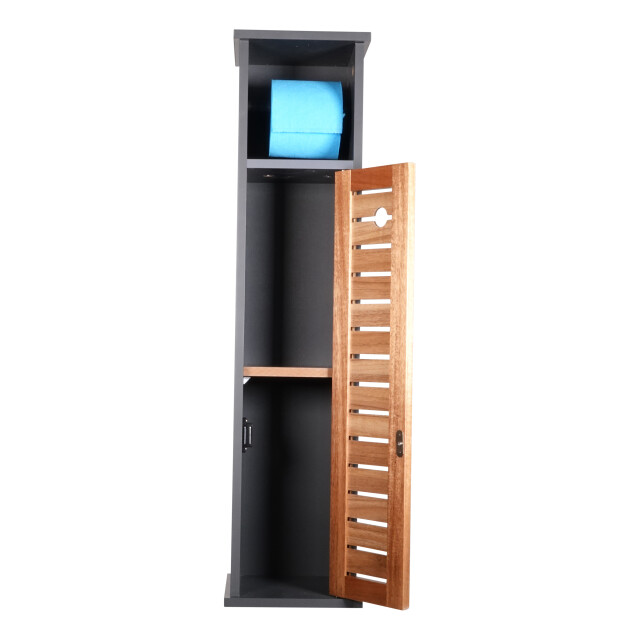 4goodz Toiletrolhouder met toiletroldispenser acaciahout- 18x18x75 cm 3202647 large