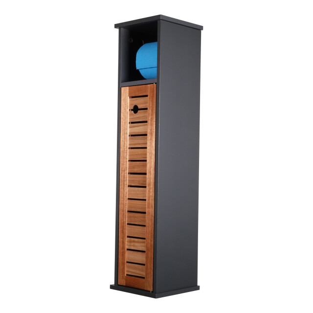 4goodz Toiletrolhouder met toiletroldispenser acaciahout- 18x18x75 cm 3202647 large
