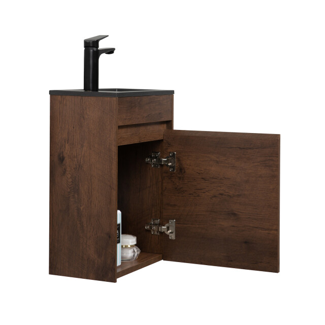 Badplaats Toiletmeubel sinta 40 x 22 cm walnoot bruin fonteinmeubel met 3202079 large