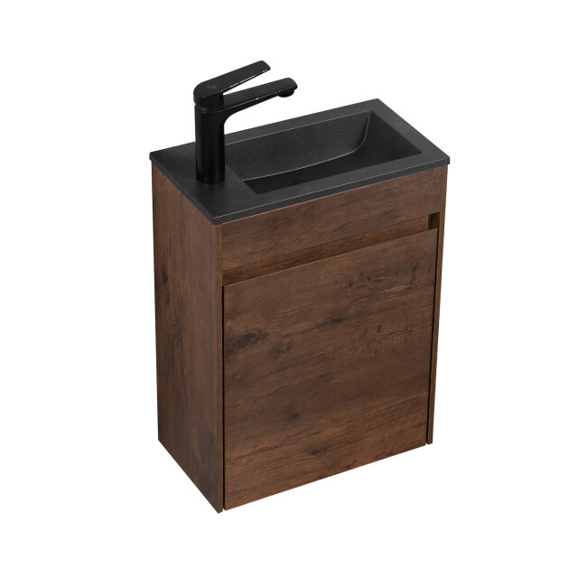 Badplaats Toiletmeubel sinta 40 x 22 cm walnoot bruin fonteinmeubel met 3202079 large
