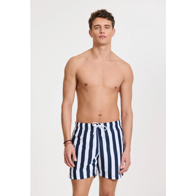 Shiwi Heren zwemshort broad stripe donkerblauw/wit 1441100200-6857 large
