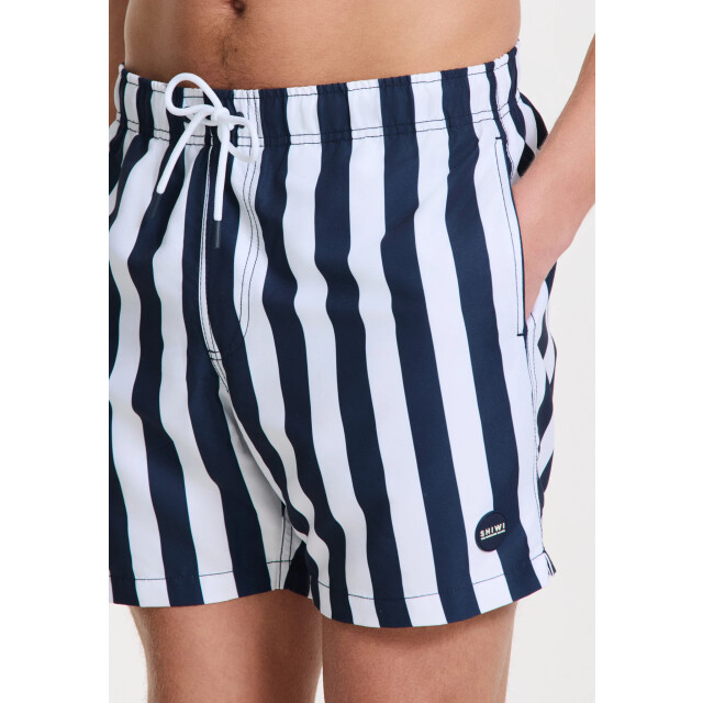 Shiwi Heren zwemshort broad stripe donkerblauw/wit 1441100200-6857 large