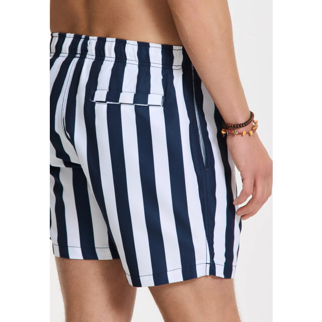 Shiwi Heren zwemshort broad stripe donkerblauw/wit 1441100200-6857 large