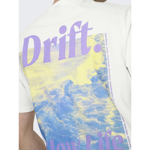 Only & Sons Onskye reg photo ss tee off-white 5339.02.0016 large