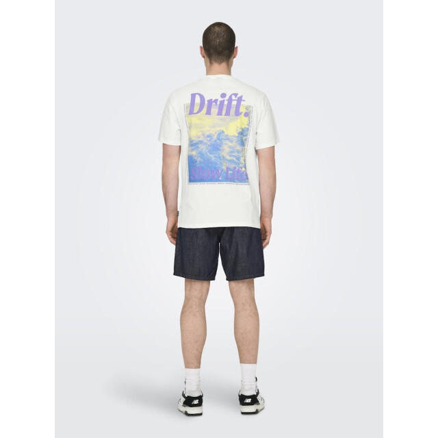 Only & Sons Onskye reg photo ss tee off-white 5339.02.0016 large