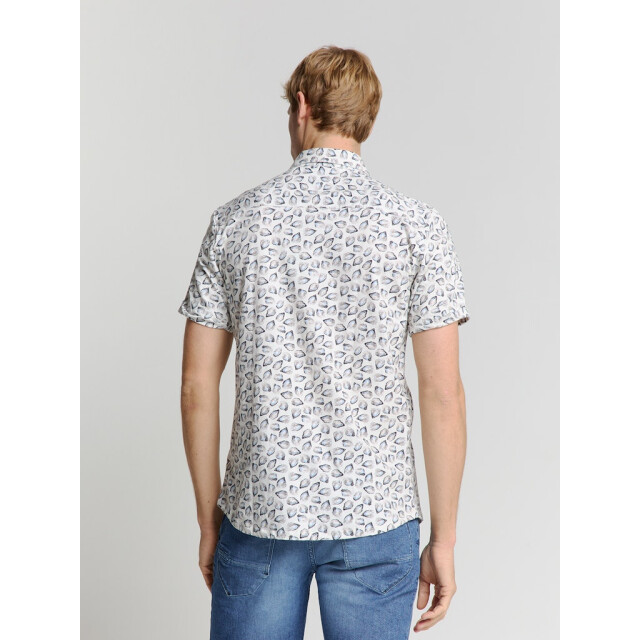 No Excess Shirt short sleeve jersey allover printed ecru dessin 5319.08.0010 large