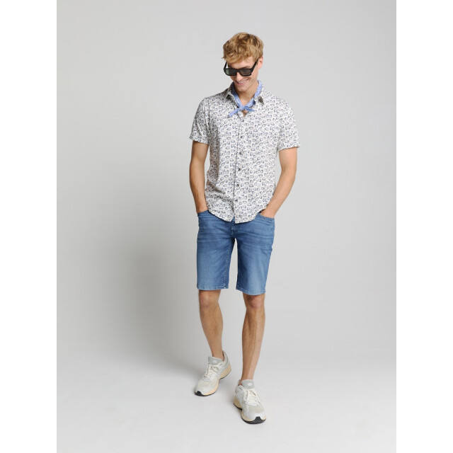 No Excess Shirt short sleeve jersey allover printed ecru dessin 5319.08.0010 large