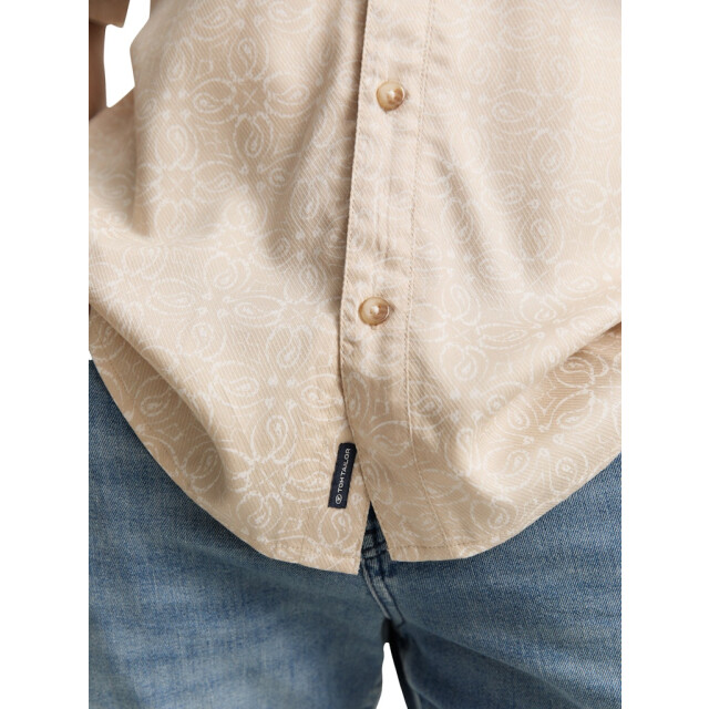 Tom Tailor Overhemd print ss ecru dessin 5319.08.0001 large