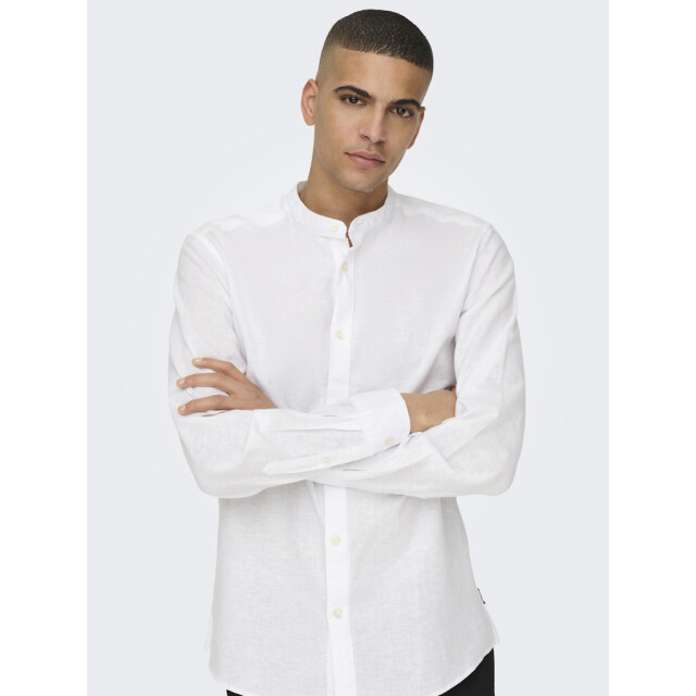 Only & Sons Onscaiden life ls solid linen mao n - 5319.01.0002 large