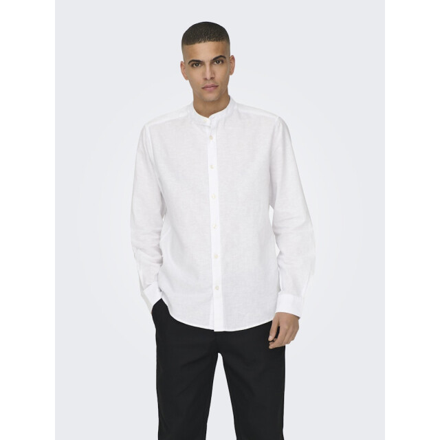 Only & Sons Onscaiden life ls solid linen mao n - 5319.01.0002 large