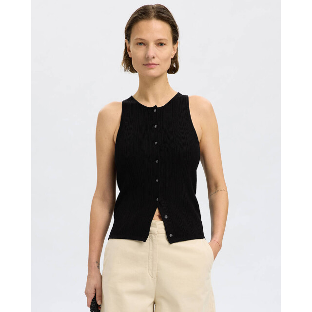 Selected Femme Top zonder mouw 16097536 trixie Selected Femme Black Top zonder mouw 16097536 TRIXIE large
