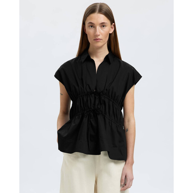 Selected Femme Blouse korte mouw 16097800 fally Selected Femme Black Blouse korte mouw 16097800 FALLY large