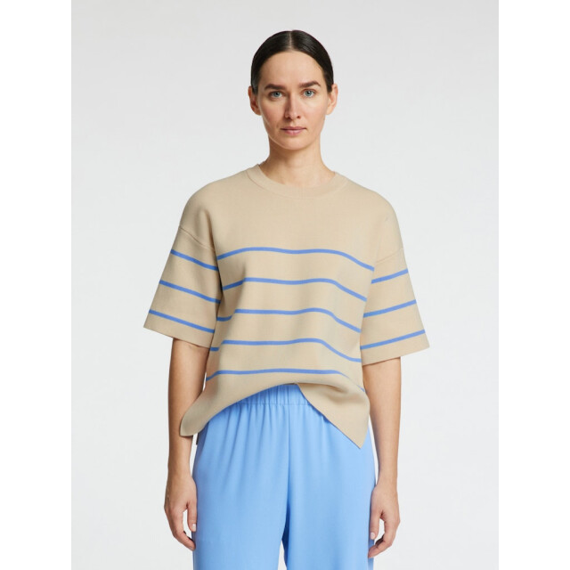 Selected Femme slfliva 2/4 knit o-neck noos 16092337 cornflower blue 06712.198.0241 large