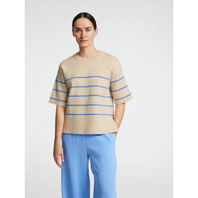 Selected Femme slfliva 2/4 knit o-neck noos 16092337 cornflower blue 06712.198.0241 large
