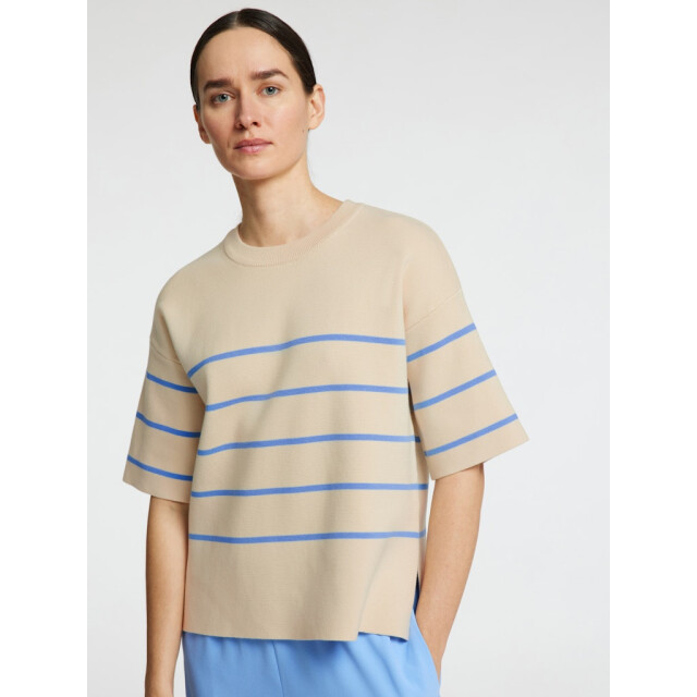 Selected Femme slfliva 2/4 knit o-neck noos 16092337 cornflower blue 06712.198.0241 large