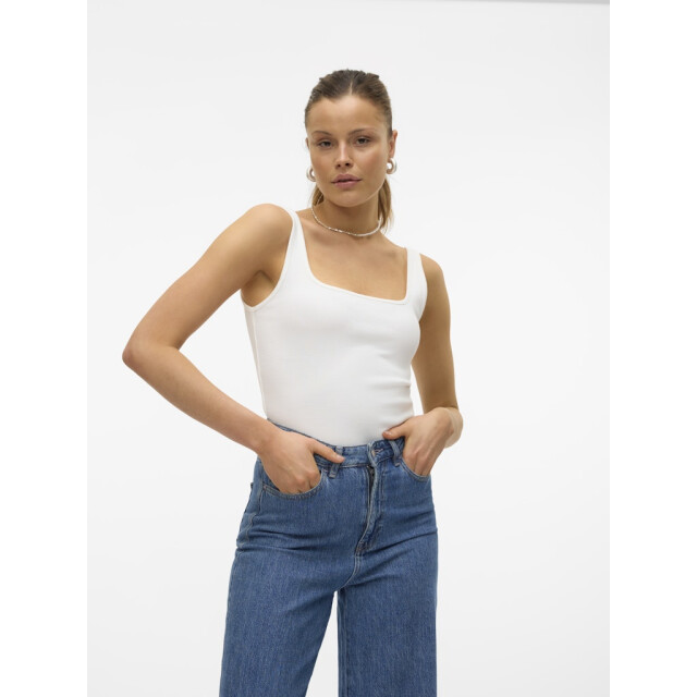 Vero Moda vmchloe sl short square top ga jrs 10306895 cloud dancer 06010.112.0067 large