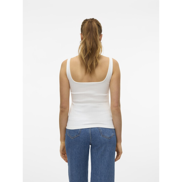 Vero Moda vmchloe sl short square top ga jrs 10306895 cloud dancer 06010.112.0067 large