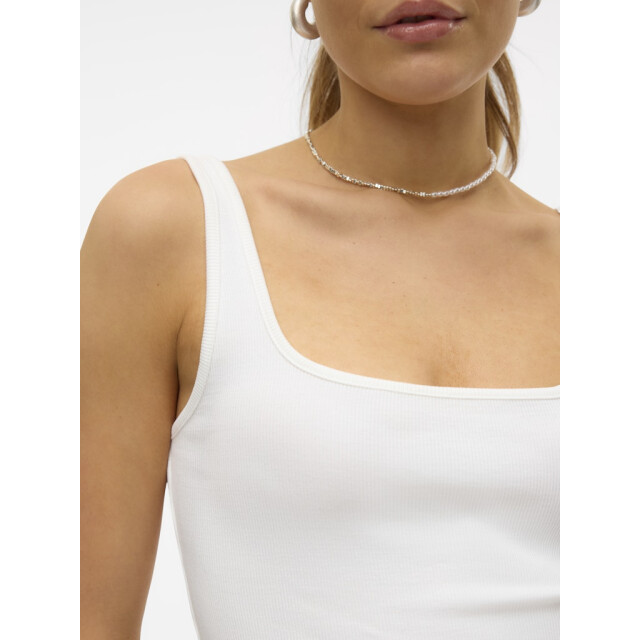 Vero Moda vmchloe sl short square top ga jrs 10306895 cloud dancer 06010.112.0067 large