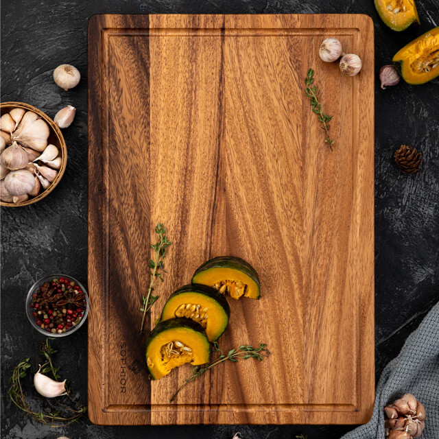 Sophior Snijplank van acacia hout groot 3174251 large