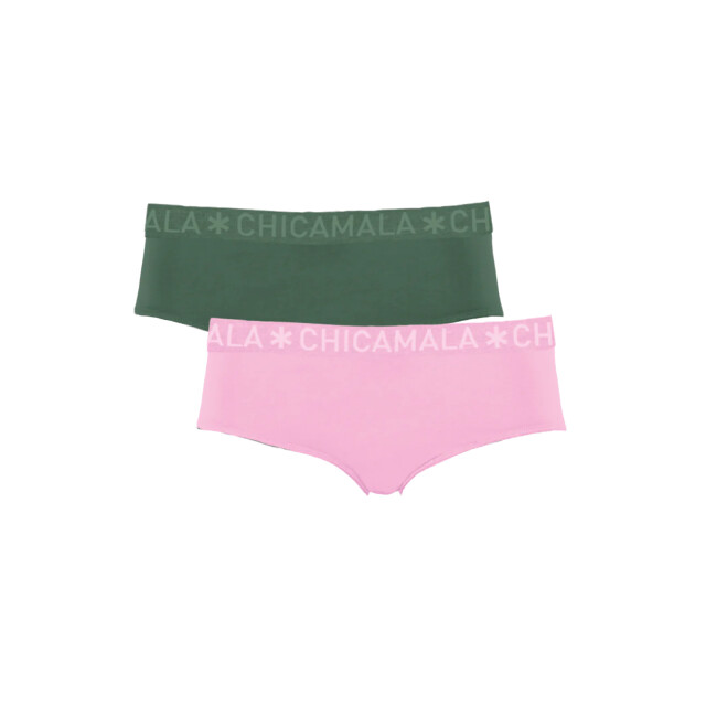 Muchachomalo Meisjes 2-pack hipster effen SOLID1252-46J large