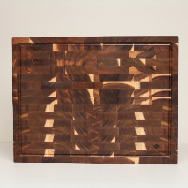 Sophior Hakblok van acacia hout met sapgeul 3201957 large
