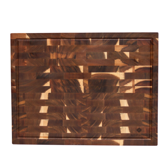 Sophior Hakblok van acacia hout met sapgeul 3201957 large
