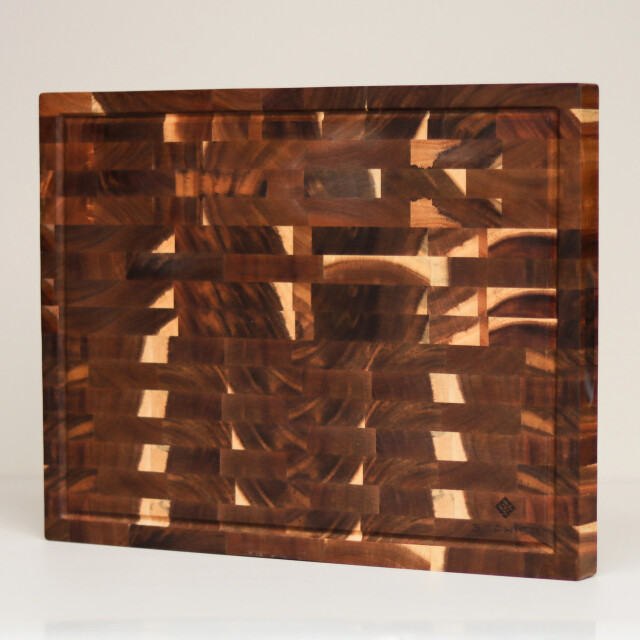 Sophior Hakblok van acacia hout met sapgeul 3201957 large