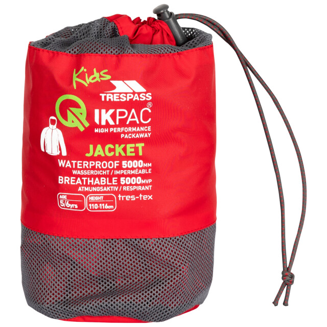 Trespass Kinder/kinder qikpac packaway jas UTTP7049_red large