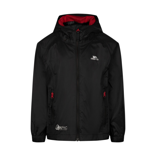 Trespass Kinder/kinder qikpac packaway jas UTTP7049_blackred large