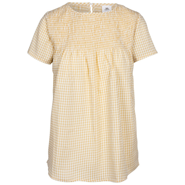 Trespass Dames candice gingham smock top UTTP6300_palemaize large