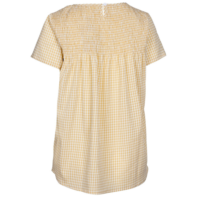 Trespass Dames candice gingham smock top UTTP6300_palemaize large