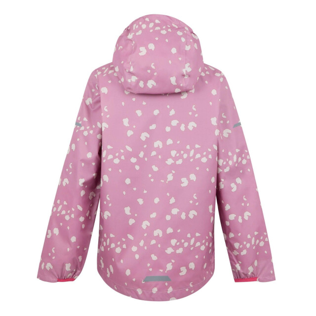 Regatta Waterdichte kinder/kinder lever ii jas met opdruk UTRG11747_lilaslightvanillabeaujolais large
