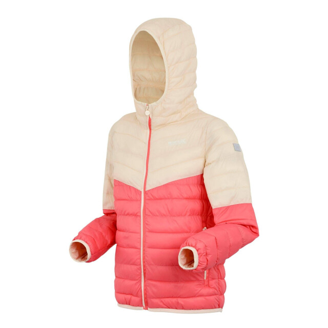 Regatta Childrens/kids hillpack iii hooded jacket UTRG11885_peachbloomlightvanilla large