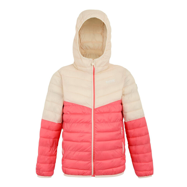 Regatta Childrens/kids hillpack iii hooded jacket UTRG11885_peachbloomlightvanilla large