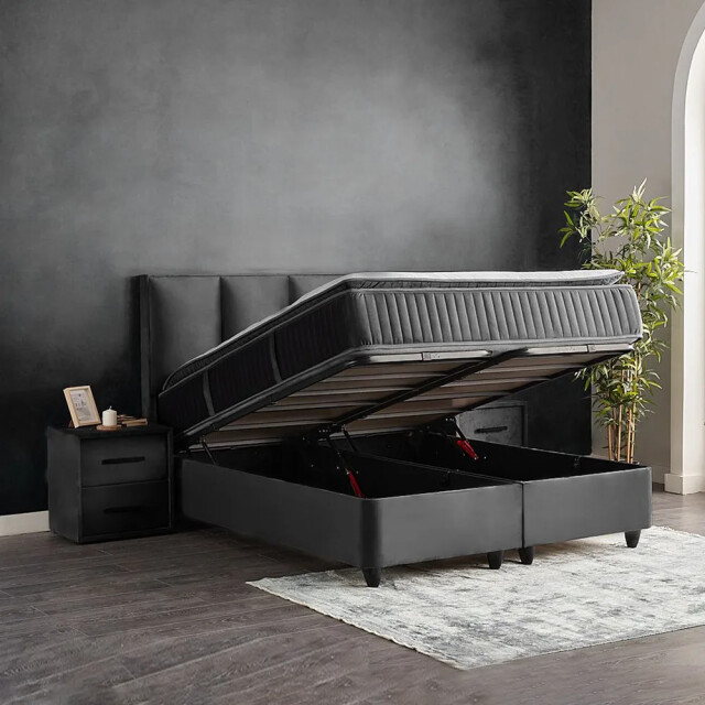 Beddenscout24 Boxspring bed met opbergruimte 140x200 cm - opbergbed nora inclusief 3199545 large