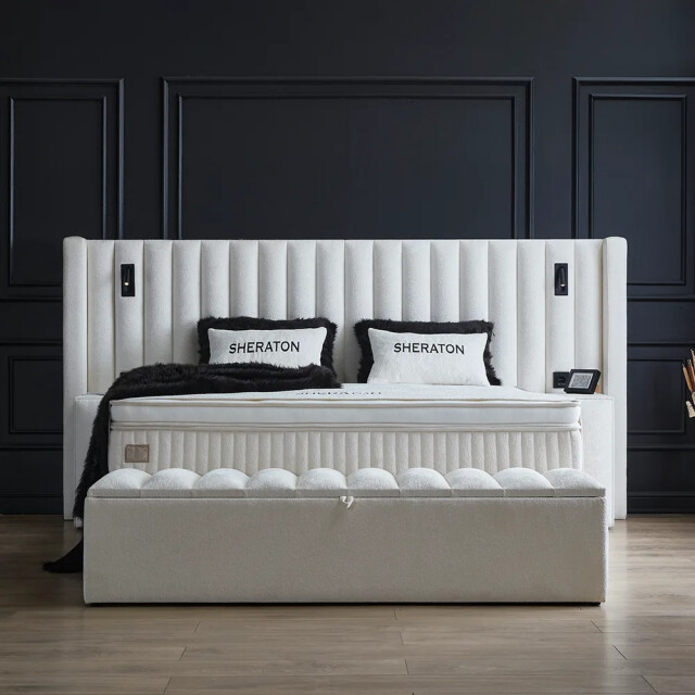 Beddenscout24 Boxspring bed met opbergruimte 160x200 cm - sheraton inclusief 32 cm 3199345 large