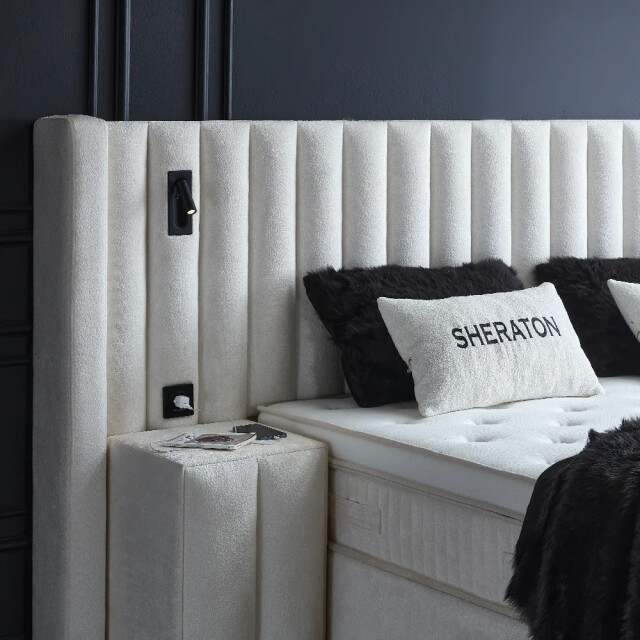 Beddenscout24 Boxspring bed met opbergruimte 160x200 cm - sheraton inclusief 32 cm 3199345 large