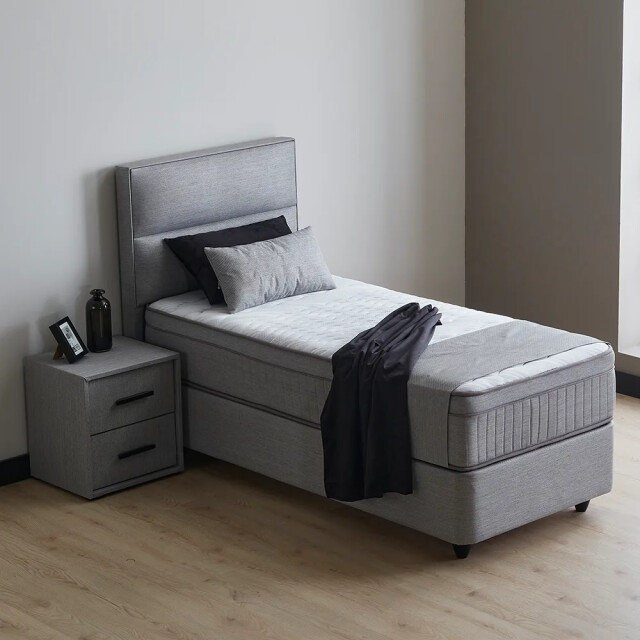 Beddenscout24 Boxspring bed met opbergruimte 90x200 cm - opbergbed emma inclusief 3199383 large