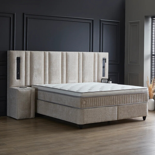 Beddenscout24 Boxspring bed met opbergruimte 180x200 cm - riviera inclusief 32 cm 3199342 large