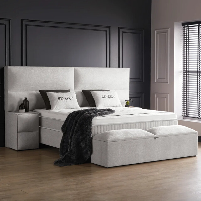 Beddenscout24 Boxspring bed met opbergruimte 160x200 cm - beverly inclusief 32 cm 3199341 large