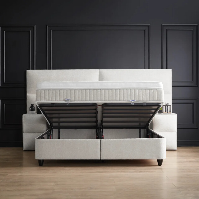 Beddenscout24 Boxspring bed met opbergruimte 160x200 cm - beverly inclusief 32 cm 3199341 large